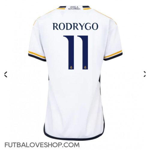 Dres Real Madrid Rodrygo Goes #11 Domáci pre Ženy 2023-24 Krátky Rukáv